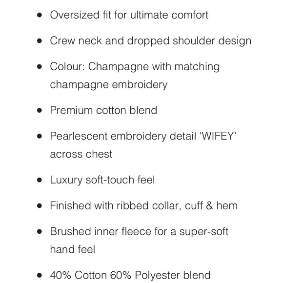 Wifey Statement Sweatshirt - Picture 4 of 8